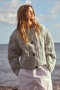 WASHED-EFFECT PADDED JACKET