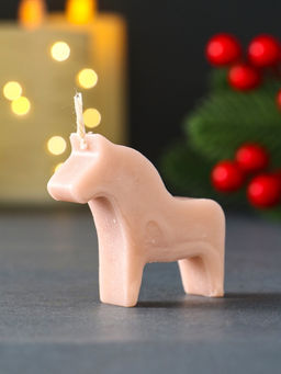 Свеча декоративная «Лошадка мини», 55×50 мм, бежевый