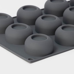 Форма для выпечки и муссовых десертов KONFINETTA Фолд, силикон, 28,8?17,1?2,6 см, 12 ячеек (4,2?2,5 см), цвет серый  фото 3