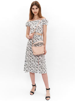 LACCOMA сумка НИ6661-розовый натуральная кожа хлопок фото 2