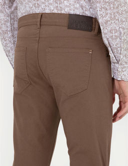 A__k Kahverengi Slim Fit Kanvas Pantolon - Pierre cardin фото 7