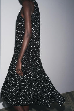 ZW COLLECTION HALTER POLKA DOT DRESS - Zara фото 3