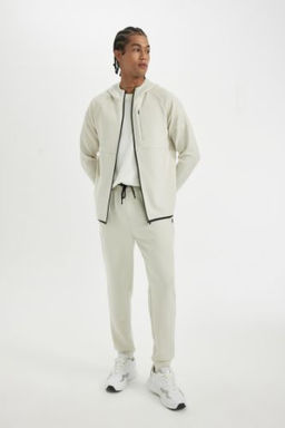 DeFactoFit Jogger Esofman Alt? Slim Fit Dar Kesim Skuba Dalg?c Kumas Lastikli Paca Beli Bagc?kl? Cepli