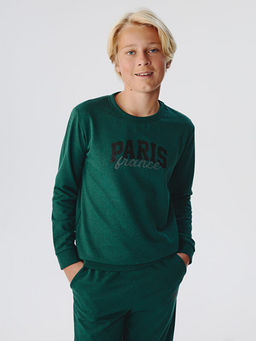 Bisiklet Yaka Erkek ?ocuk Sweatshirt