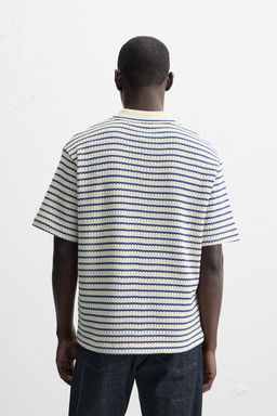 STRIPED JACQUARD POLO SHIRT - Zara фото 3