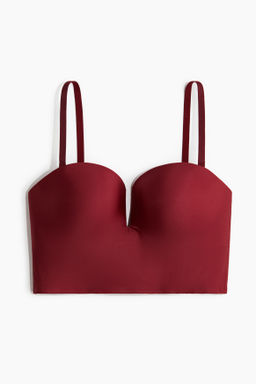 Bustier de microfibra con copas acolchadas