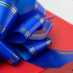 Бант-шар №5 Золотые полосы, цвет синий - Simaland фото 6