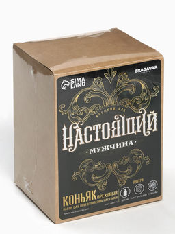 Подарочный набор для приготовления настойки Коньяк ореховый: набор трав и специй 11 г, штоф 500 мл., инструкция