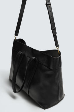 LIMITED EDITION LEATHER TOTE BAG - Zara фото 5