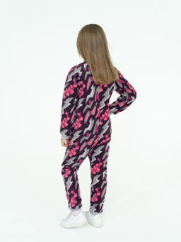 Купить комбинезон детский лиловый абстракция 279(ш) прямая молния (104, 56)