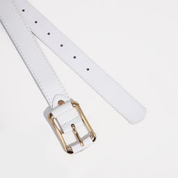Ремень женский, ширина 3 см, винт, пряжка металл, цвет белый - Simaland фото 2