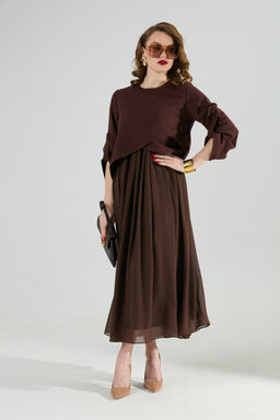 Платье NIKVA н740-21 шоколад  фото 9