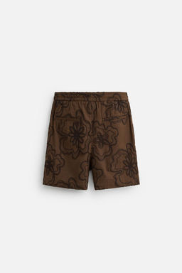 EMBOSSED EMBROIDERED BERMUDA SHORTS - Zara фото 17