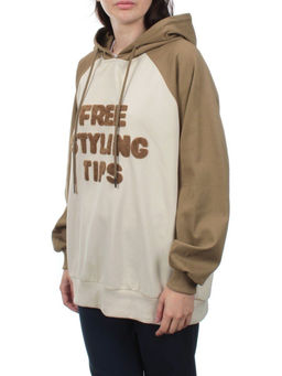 3255 BROWN/BEIGE Худи женское (95% хлопок, 5% эластан) - Fashion фото 3