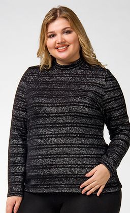 4911 блуза-джемпер из плотного акрилового трикотажа с люрексом, приятного на ощупь