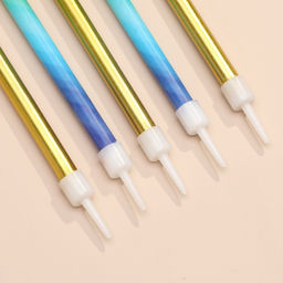 Свечи для торта Радуга, 12 шт., золото и разноцветный - Страна карнавалия фото 4