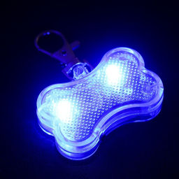 Маячок-адресник Косточка с наклейкой под записку 3 режима свечения голубой - Пижон фото 4