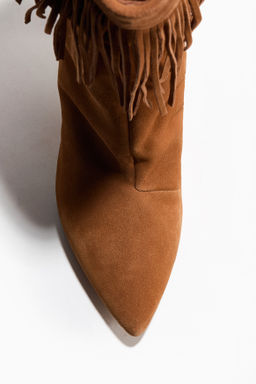 Botas de serraje afelpado con flecos - H&m фото 4
