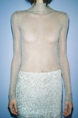 METALLIC THREAD TOP - Zara фото 2