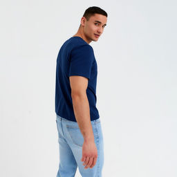 Футболка мужская MINAKU REGULAR FIT: цвет синий, р-р 48