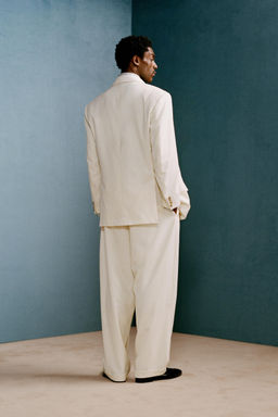 PANTAL?N PLIEGUES TRAJE WILLY CHAVARRIA X ZARA / Marfil  фото 3