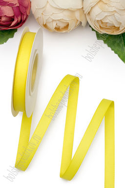 Лента репсовая 1 см*20 ярд "1 сорт" (SF-1346) желтый №15