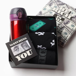 Набор подарочный KAFTAN Be rich, носки 3 пары, размер 41-44 (27-29 см), термос, открытка