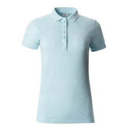 Футболка поло женская MINAKU: Basic line, голубая, размер 50