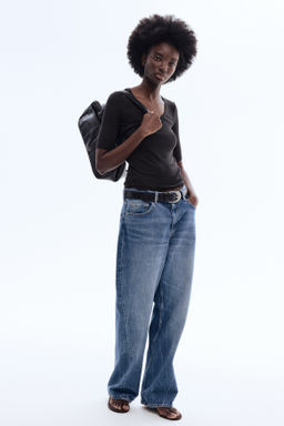 Top de algod?n pima con escote en U - H&m фото 5