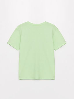 Bisiklet Yaka Bask?l? K?sa Kollu Erkek ?ocuk Ti??rt - Waikiki фото 2