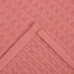 Набор кухонных полотенец Доляна, цвет пудровый, 35х60см-2шт, 100% хл, вафля, 220 гр/м2  фото 9