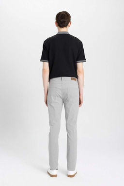 Брюки-чиносы узкого кроя из парусины - Defacto фото 10