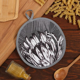 Прихватка Этель Palm leaves 17х17 см, 100% хлопок, 250 г/м2