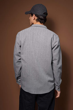 Siyah Regular Erkek Gomlek TMNAW26GO00029 - Trendyolmilla фото 5