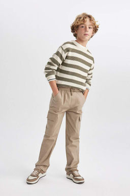 Брюки из габардина стандартного кроя для мальчика - Defacto фото 4