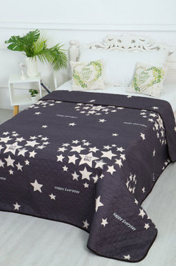 Покрывало-плед двухстороннее стеганое из полиэфирной ткани Полисатин Премиум 240Х212 N-Collection