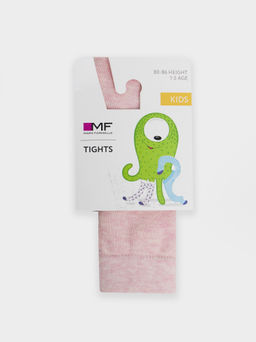 Цена за 3 пары! Колготки детские розовые с узором в виде котика - Mark formelle фото 4