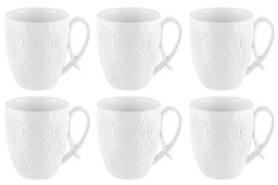 Набор кружек Elan Gallery Розы фарфор 300 мл 6 шт на подставке  фото 4