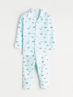 Bisiklet Yaka Erkek ?ocuk Pijama Tak?m?