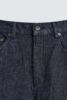 JEANS STRAIGHT FIT ALGOD?N - C??AMO / Azul - Zara фото 10