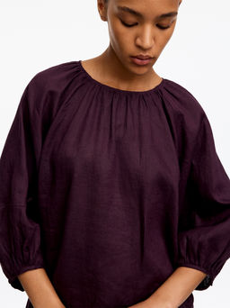 Blusa de lino fruncida - H&m фото 6