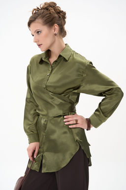 Рубашка Ямина (оливковый/уценка)