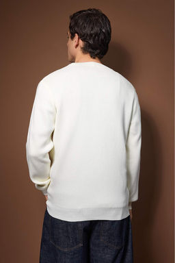 Ekru Oversize V Yaka Duz H?rka TMNAW26HI00000