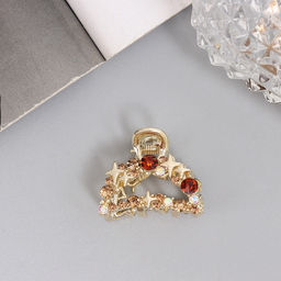 Цена за 6 шт. Крабик для волос «Селена галант», дуга, 3 см, золото