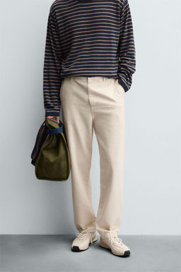 STRAIGHT-LEG CHINO TROUSERS - Zara фото 2