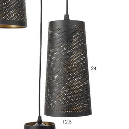 Светильник BayerLux «Плаза» 3хЕ27 40 Вт черный золото 30×30×24-90 см