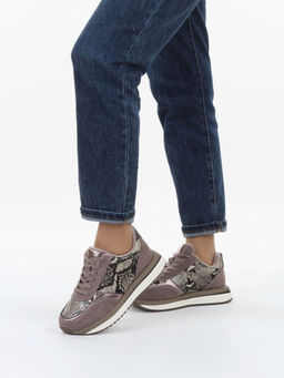 04-PCML20-2 GREY Кроссовки демисезонные женские (натуральная замша, натуральная кожа, текстиль)