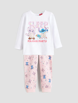 Lilo & Stitch Bask?l? K?z ?ocuk Pijama Tak?m?