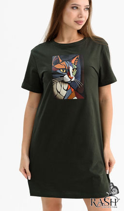 Туника "Витраж" хаки Цвет:как на фото