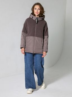 Еврозима! 22341 Куртка какао - Dizzyway фото 3